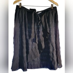 SHEIN Navy Blue Skirt with Tie Detail